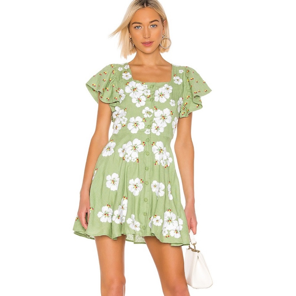 NWT All Things Mochi Kay Dress Green
